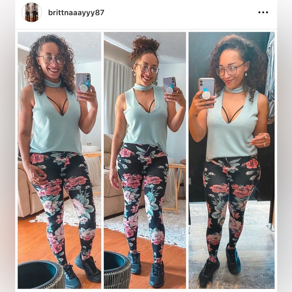 Black/Floral Legging
